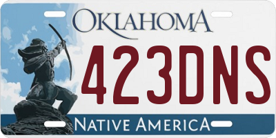 OK license plate 423DNS