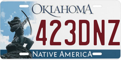 OK license plate 423DNZ