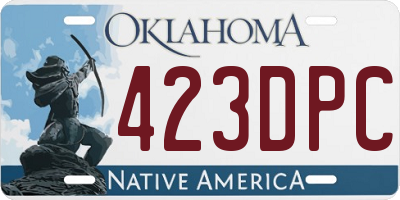 OK license plate 423DPC