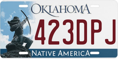 OK license plate 423DPJ