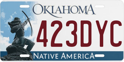 OK license plate 423DYC