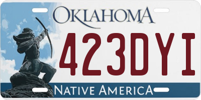 OK license plate 423DYI