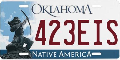 OK license plate 423EIS