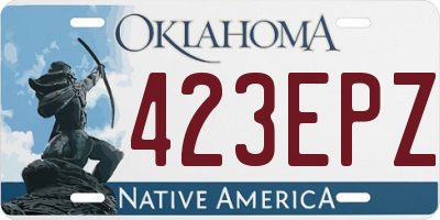 OK license plate 423EPZ