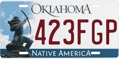 OK license plate 423FGP