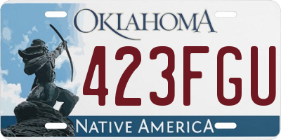 OK license plate 423FGU