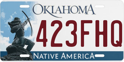 OK license plate 423FHQ