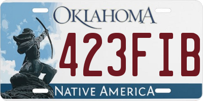 OK license plate 423FIB