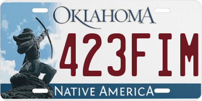 OK license plate 423FIM