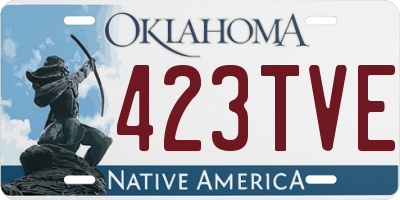 OK license plate 423TVE
