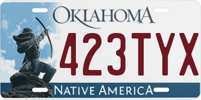 OK license plate 423TYX