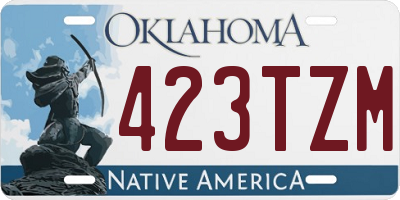 OK license plate 423TZM