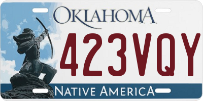 OK license plate 423VQY