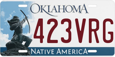 OK license plate 423VRG