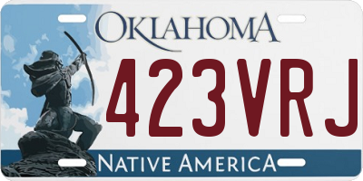 OK license plate 423VRJ