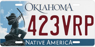 OK license plate 423VRP