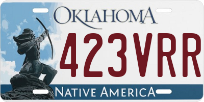 OK license plate 423VRR