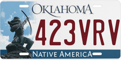OK license plate 423VRV