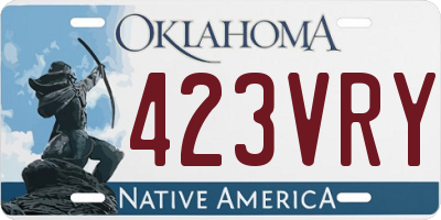 OK license plate 423VRY