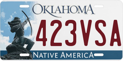 OK license plate 423VSA