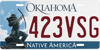 OK license plate 423VSG