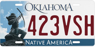 OK license plate 423VSH