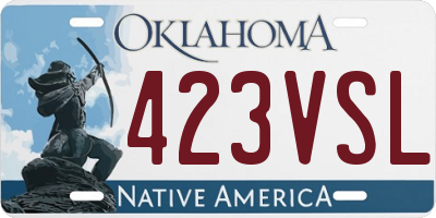 OK license plate 423VSL
