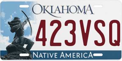 OK license plate 423VSQ
