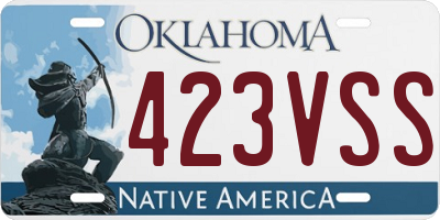 OK license plate 423VSS