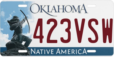 OK license plate 423VSW