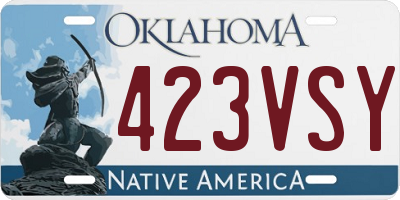 OK license plate 423VSY