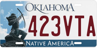 OK license plate 423VTA