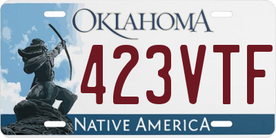 OK license plate 423VTF