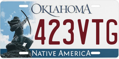 OK license plate 423VTG