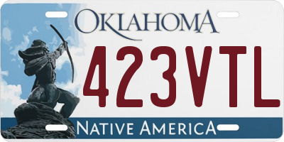 OK license plate 423VTL