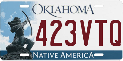 OK license plate 423VTQ
