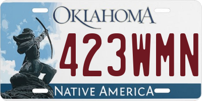 OK license plate 423WMN