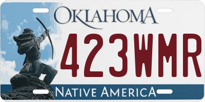 OK license plate 423WMR