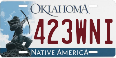 OK license plate 423WNI