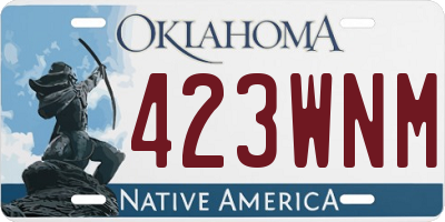 OK license plate 423WNM