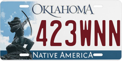 OK license plate 423WNN
