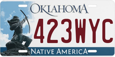 OK license plate 423WYC