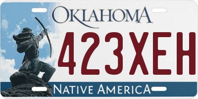 OK license plate 423XEH