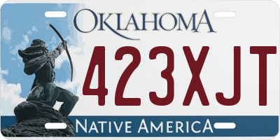 OK license plate 423XJT