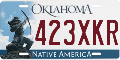 OK license plate 423XKR
