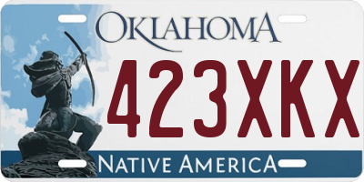 OK license plate 423XKX