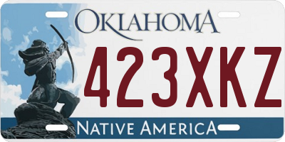 OK license plate 423XKZ