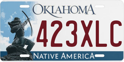 OK license plate 423XLC