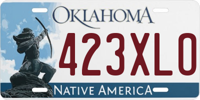 OK license plate 423XLO