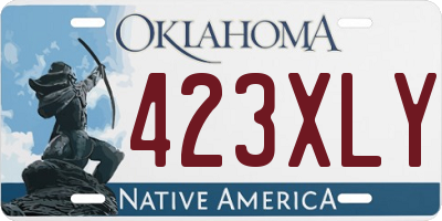 OK license plate 423XLY
